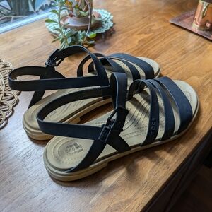 CROCS Black Tulum Women's Strappy Sandals